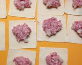 梨と挽肉のワンタン☆ピーナッツソースかけ作り方3写真