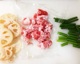 ☆れんこんとニンニクの芽の卵焼き☆作り方1写真