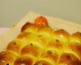 パンプキンのちぎりパン♡あんこ入り♡作り方13写真