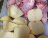 めんつゆで☆手羽元とじゃが芋の甘辛煮♬作り方1写真