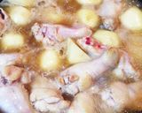 めんつゆで☆手羽元とじゃが芋の甘辛煮♬作り方3写真
