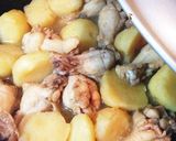 めんつゆで☆手羽元とじゃが芋の甘辛煮♬作り方5写真