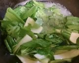 ♪チンゲン菜とホタテのクリームスープ作り方5写真