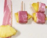お弁当に簡単♪パイナップルのベーコン巻き作り方4写真