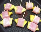 お弁当に簡単♪パイナップルのベーコン巻き作り方5写真