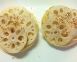蓮根のオニオンバジルトースト作り方4写真