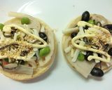 蓮根とお豆の和トースト作り方6写真