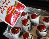 トマトソースで*さんまのロール焼き*作り方8写真
