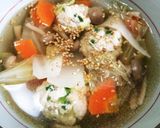 野菜たっぷり鶏肉団子スープ作り方7写真