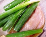 鶏胸肉と長ネギの味噌和え作り方1写真
