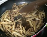 甘辛☆ご飯もりもりひき肉ごぼう炒め作り方5写真