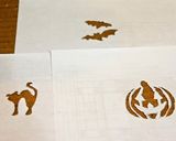 ステンシルシートでハロウィンカップケーキ作り方1写真