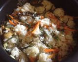 炊飯器で簡単！山菜おこわ作り方5写真