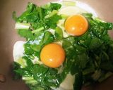 カブの葉副菜☆カブの葉の玉子とじ☆作り方1写真