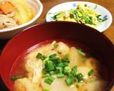 ^_^カブとうすあげの味噌汁作り方4写真