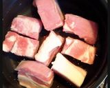 簡単プロの味＊豚肉と卵の煮しめ作り方1写真