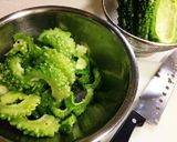 しっとり甘い♪ゴーヤの佃煮作り方1写真