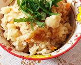 水煮缶で簡単♡ホタテの炊き込みご飯作り方6写真