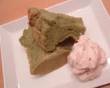 抹茶シフォンケーキ♪あずきクリーム添え作り方9写真