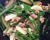 ☆長いもと豚肉の味噌炒め☆作り方3写真
