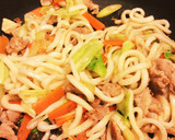 絶品！ごま油と生姜香る和風焼うどん♪作り方5写真