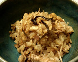 油揚げとハム&エノキの塩昆布炊き込みご飯作り方5写真