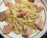 秋鮭と平茸のヴルーテ、パスタ掛け作り方16写真