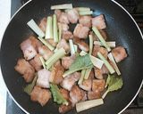 超簡単　豚バラブロックと椎茸小松菜炒め作り方10写真