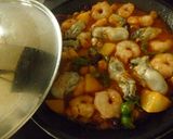バル気分♪魚介&Mix豆トマトクリーム煮作り方12写真