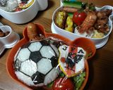 サッカーボールおにぎり作り方15写真