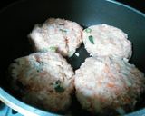 三色野菜入りきのこハンバーグ作り方3写真