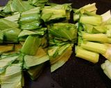 青梗菜とカニカマの胡麻マヨ和え作り方1写真