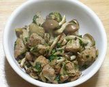 炭火焼鶏ときのこの炒め物作り方5写真