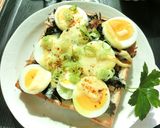 ひじきの煮物×茹で卵のトースト作り方6写真