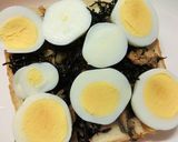 ひじきの煮物×茹で卵のトースト作り方4写真