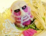 進撃の巨人☆超大型巨人大根おろしアート☆作り方4写真