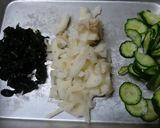 レンコンときゅうりとわかめの塩レモン和え作り方2写真