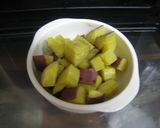 さつまいもときのこのチーズリゾット作り方1写真