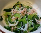 青梗菜とカニカマの胡麻マヨ和え作り方3写真