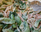 青梗菜とカニカマの胡麻マヨ和え作り方4写真