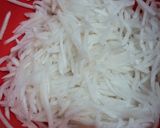 柿と大根と生ハムのサラダ＊柚子風味作り方1写真