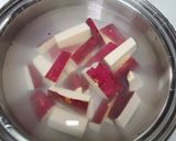 簡単ウマ～☆豚コマ肉とさつまいもの甘辛☆作り方1写真