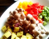 さつま芋と牛肉no炒飯作り方1写真