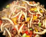 さつま芋と牛肉no炒飯作り方7写真