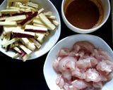 さつまいもと鶏肉のピーナツバター炒め作り方3写真