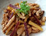 さつまいもと鶏肉のピーナツバター炒め作り方7写真