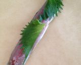 秋刀魚大葉巻きのトマトソース煮 野菜添え作り方4写真