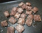 節約！合挽き肉でサイコロステーキ♪作り方3写真