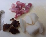 大根と豚肉の炒りつけ煮作り方1写真