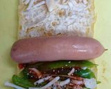 ウインナーとチーズとピーマンの油揚巻焼♪作り方1写真